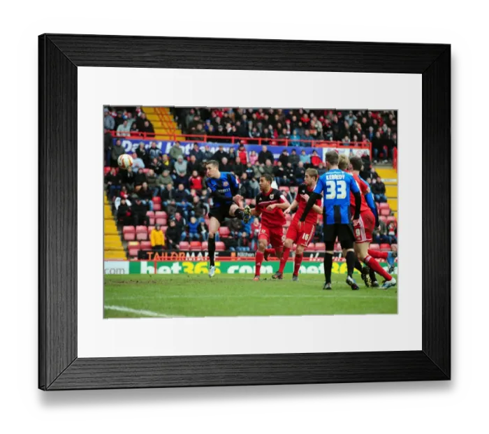 Framed Print : Four-Goal Blitz: Lewin Nyatanga Heads in the Decisive Goal for Bristol City's 4-0 Victory over Barnsley (February 2013) Framed Print : Four-Goal Blitz: Lewin Nyatanga Heads in the Decisive Goal for Bristol City's 4-0 Victory over Barnsley (February 2013)