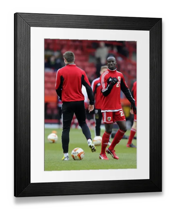 Framed Print : Adomah in Action: Bristol City vs Barnsley, Npower Championship