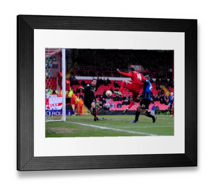 Framed Print : Bristol City's Liam Fontaine Scores the Second Goal Against Barnsley at Ashton Gate, 23rd February 2013 Framed Print : Bristol City's Liam Fontaine Scores the Second Goal Against Barnsley at Ashton Gate, 23rd February 2013