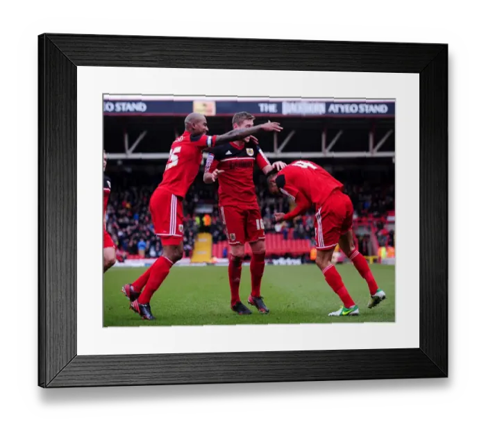 Framed Print : Bristol City Celebrates Win Against Barnsley, 23rd February 2013 Framed Print : Bristol City Celebrates Win Against Barnsley, 23rd February 2013