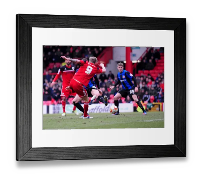 Framed Print : Bristol City's Jon Stead Scores the Third Goal Against Barnsley in Npower Championship Match at Ashton Gate (February 23, 2013) Framed Print : Bristol City's Jon Stead Scores the Third Goal Against Barnsley in Npower Championship Match at Ashton Gate (February 23, 2013)