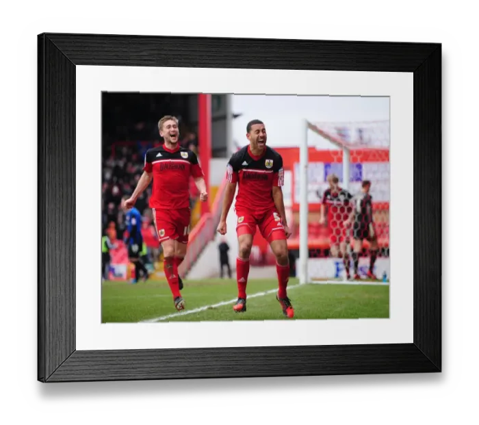 Framed Print : Bristol City's Lewin Nyatanga Scores Game-Winning Goal vs. Barnsley in Npower Championship (February 2013) Framed Print : Bristol City's Lewin Nyatanga Scores Game-Winning Goal vs. Barnsley in Npower Championship (February 2013)