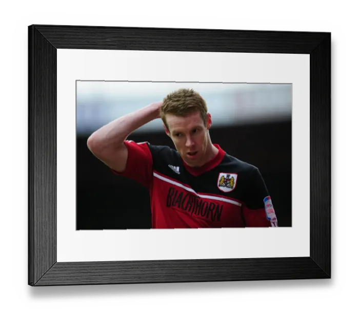 Framed Print : Bristol City vs Barnsley: Stephen Pearson in Action at Ashton Gate, 2013