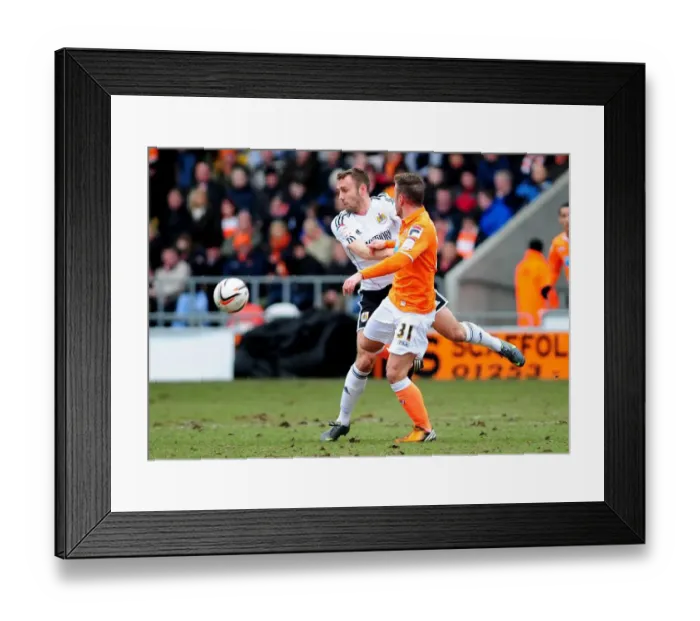 Framed Print : Bristol City vs Blackpool: Intense Battle for the Ball - Dougie Allward / JMP, 2013