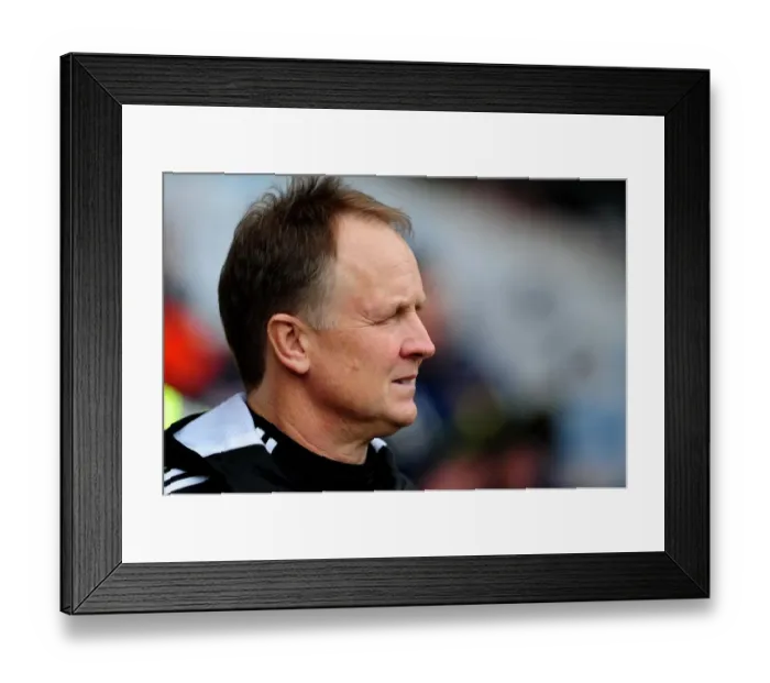Framed Print : Sean O'Driscoll Leads Bristol City at Bloomfield Road, Blackpool vs. Bristol City, Npower Championship (2013)