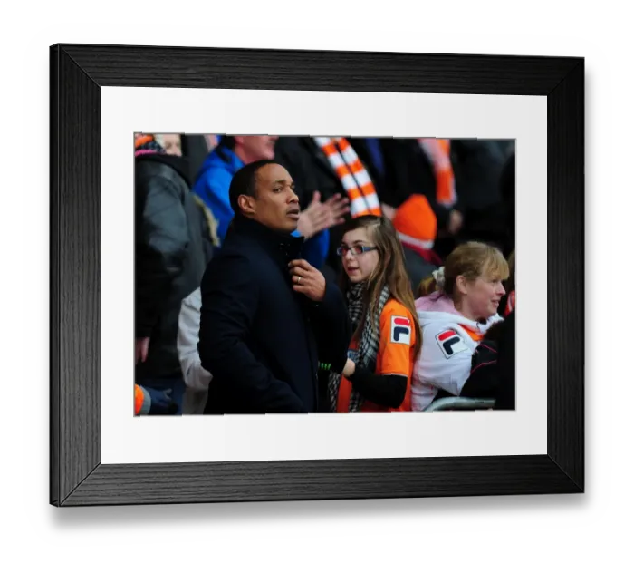 Framed Print : Paul Ince Leads Blackpool Against Bristol City, Npower Championship 2013