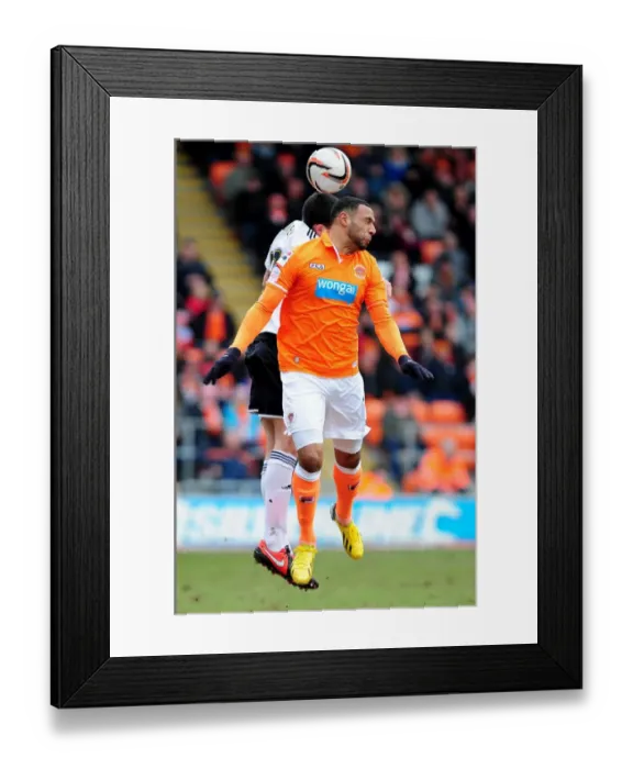 Framed Print : Brendan Maloney vs Matt Phillips: Intense Clash at Bloomfield Road, Npower Championship (Blackpool V Bristol City)