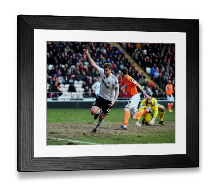 Framed Print : Disallowed Goal: Steven Davies Celebration for Bristol City at Blackpool, 2013 Framed Print : Disallowed Goal: Steven Davies Celebration for Bristol City at Blackpool, 2013