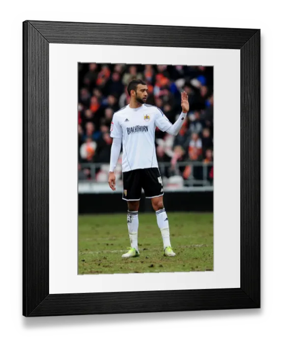 Framed Print : Bristol City's Liam Fontaine in Action Against Blackpool, Npower Championship 2013