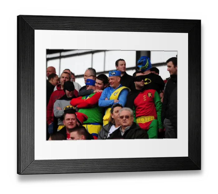 Framed Print : Bristol City Fans in Fancy Dress: Blackpool vs. Bristol City, Npower Championship (2013)