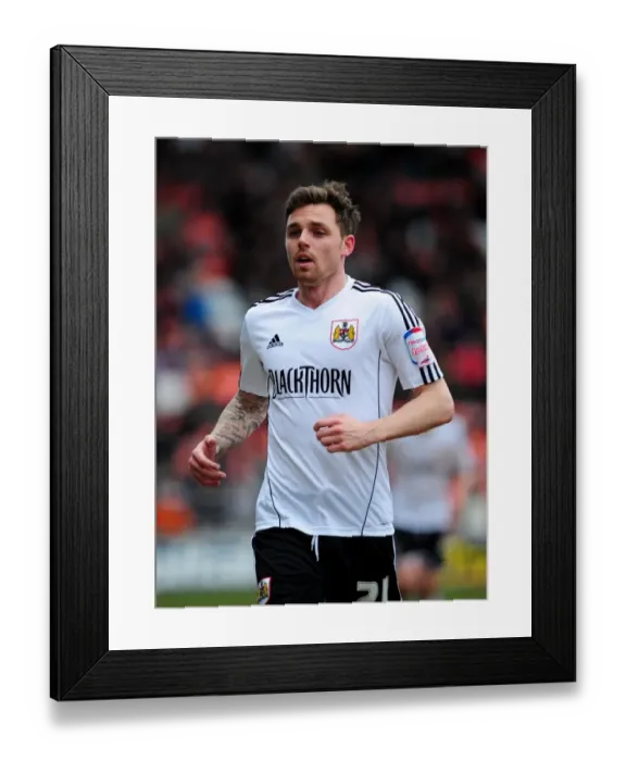 Framed Print : Bristol City's Paul Anderson in Action at Bloomfield Road during Blackpool vs Bristol City Npower Championship Match, 2013 Framed Print : Bristol City's Paul Anderson in Action at Bloomfield Road during Blackpool vs Bristol City Npower Championship Match, 2013