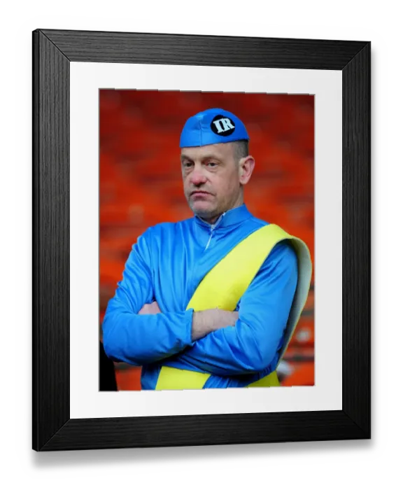 Framed Print : Bristol City Fan in Fancy Dress at Blackpool vs. Bristol City, Npower Championship (02 / 03 / 2013)