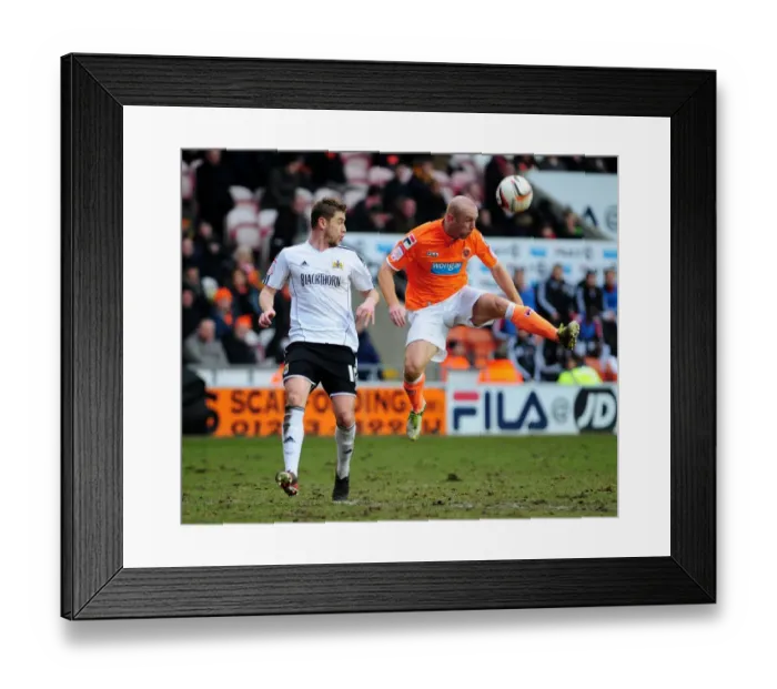 Framed Print : Crainey Intercepts Davies Pass: Blackpool vs. Bristol City, 2013