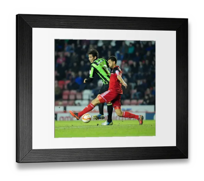 Framed Print : Bristol City's Liam Fontaine Stops Leonardo Ulloa's Pass vs Brighton & Hove Albion
