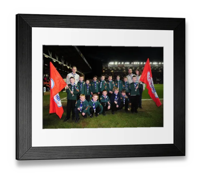 Framed Print : Flagbearers Clash: Bristol City vs. Brighton and Hove Albion in Npower Championship (March 5, 2013)