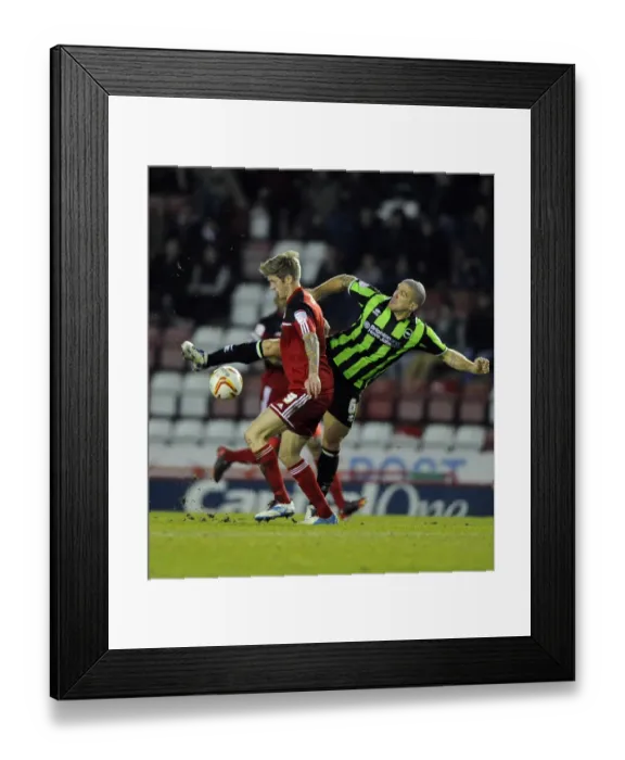 Framed Print : Intense Battle for Possession: Jon Stead vs. Adam El-Abd, Bristol City vs. Brighton & Hove Albion Framed Print : Intense Battle for Possession: Jon Stead vs. Adam El-Abd, Bristol City vs. Brighton & Hove Albion
