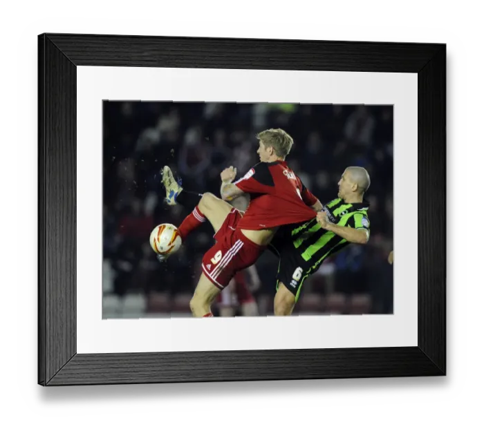Framed Print : Aerial Clash: Jon Stead vs Adam El-Abd - Bristol City vs Brighton & Hove Albion Framed Print : Aerial Clash: Jon Stead vs Adam El-Abd - Bristol City vs Brighton & Hove Albion
