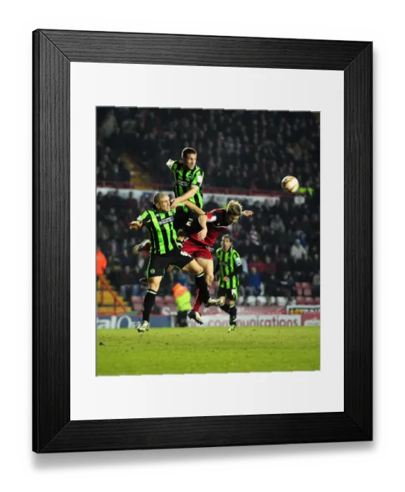 Framed Print : Bristol City vs Brighton & Hove Albion: Matthew Upson Soars Above Jon Stead