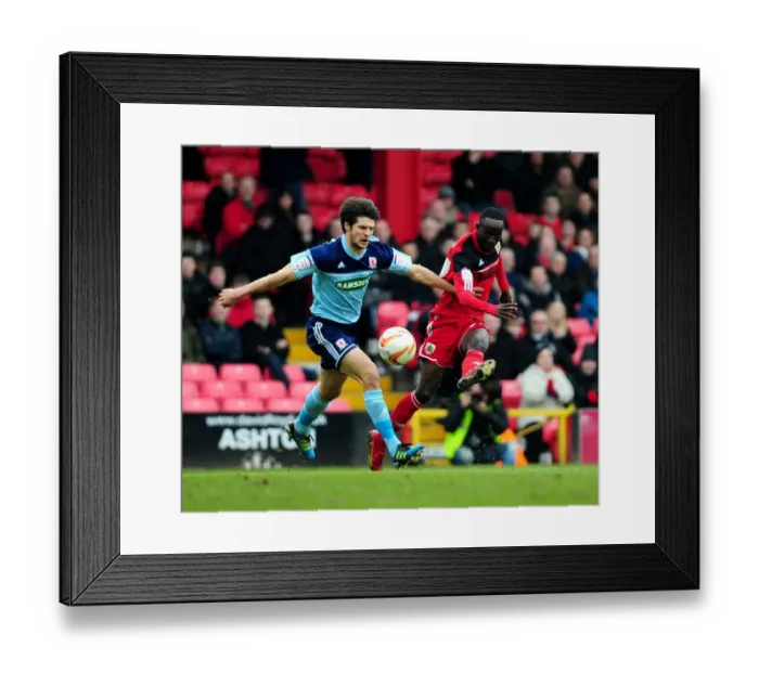 Framed Print : Bristol City's Albert Adomah Scores Opening Goal Against Middlesbrough in Npower Championship (09 / 03 / 2013) Framed Print : Bristol City's Albert Adomah Scores Opening Goal Against Middlesbrough in Npower Championship (09 / 03 / 2013)