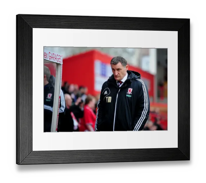 Framed Print : Tony Mowbray Leads Middlesbrough at Ashton Gate: Bristol City vs Middlesbrough, Npower Championship (09 / 03 / 2013)