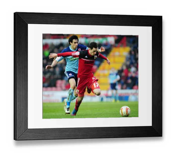 Framed Print : Bristol City's Gregg Cunningham Stops Rhys Williams: A Pivotal Moment in the Bristol City vs. Middlesbrough Npower Championship Match, March 9, 2013 Framed Print : Bristol City's Gregg Cunningham Stops Rhys Williams: A Pivotal Moment in the Bristol City vs. Middlesbrough Npower Championship Match, March 9, 2013