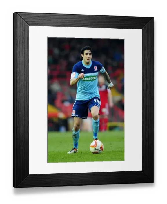 Framed Print : Bristol City vs Middlesbrough: Rhys Williams in Action at Ashton Gate, Npower Championship (09 / 03 / 2013)