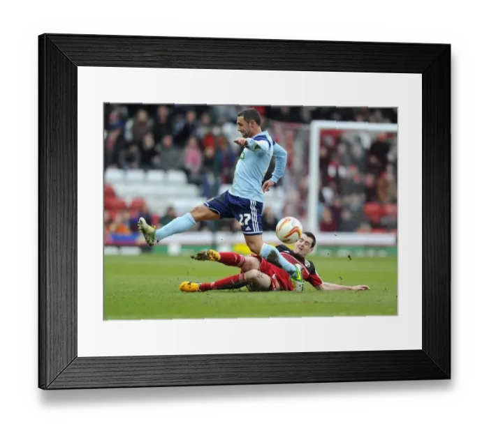 Framed Print : Bristol City vs Middlesbrough: Brendan Moloney Tackles Scott McDonald Framed Print : Bristol City vs Middlesbrough: Brendan Moloney Tackles Scott McDonald