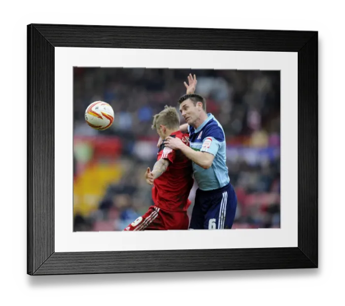 Framed Print : Battling for Supremacy: McManus vs. Stead in the Npower Championship Clash between Bristol City and Middlesbrough Framed Print : Battling for Supremacy: McManus vs. Stead in the Npower Championship Clash between Bristol City and Middlesbrough