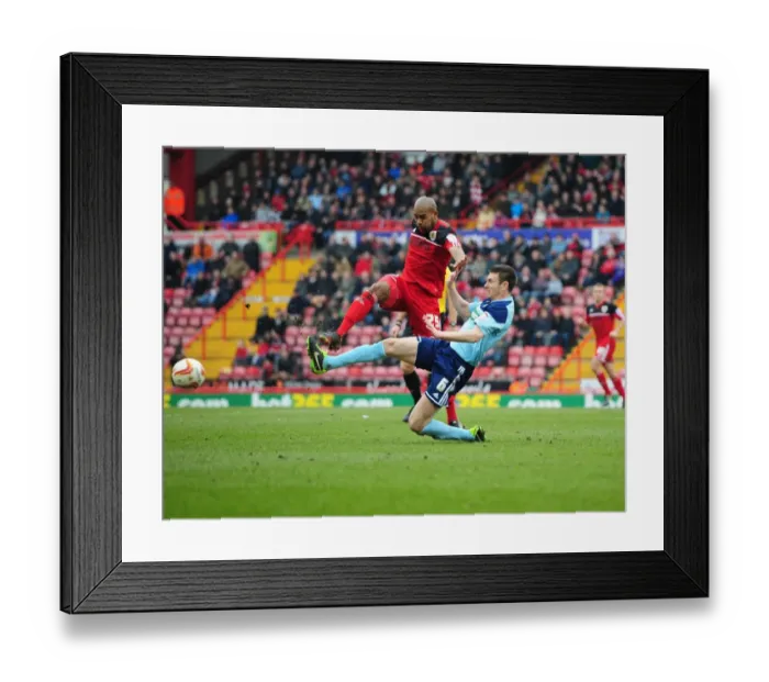 Framed Print : Intense Football Rivalry: McManus vs Elliott - A Battle at Ashton Gate Framed Print : Intense Football Rivalry: McManus vs Elliott - A Battle at Ashton Gate