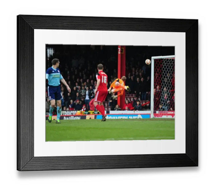 Framed Print : Adomah's Stunning Shot: Bristol City's Upset over Middlesbrough at Ashton Gate (09-03-2013)
