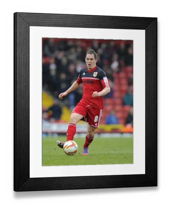 Framed Print : Neil Kilkenny in Action: Bristol City vs. Middlesbrough, Npower Championship 2013