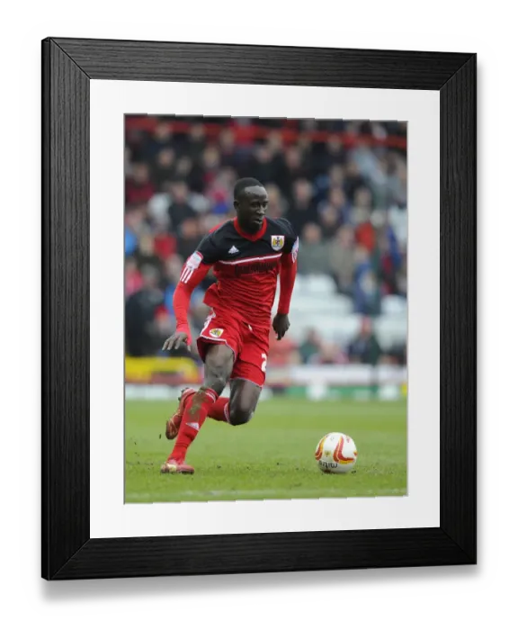 Framed Print : Adomah in Action: Bristol City vs Middlesbrough, Npower Championship (09 / 03 / 2013)