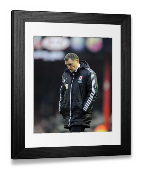 Framed Print : Tony Mowbray's Disappointment: Bristol City V Middlesbrough, 09-03-2013 Framed Print : Tony Mowbray's Disappointment: Bristol City V Middlesbrough, 09-03-2013