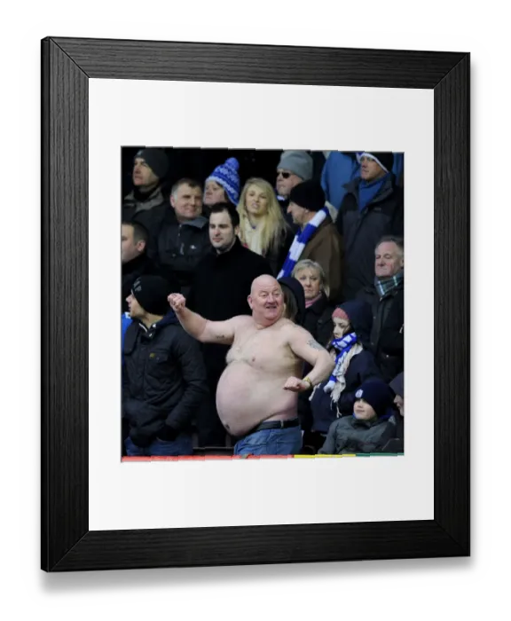 Framed Print : Exultant Sheffield Wednesday Fan at Ashton Gate after Npower Championship Match vs. Bristol City (01-04-2013) Framed Print : Exultant Sheffield Wednesday Fan at Ashton Gate after Npower Championship Match vs. Bristol City (01-04-2013)