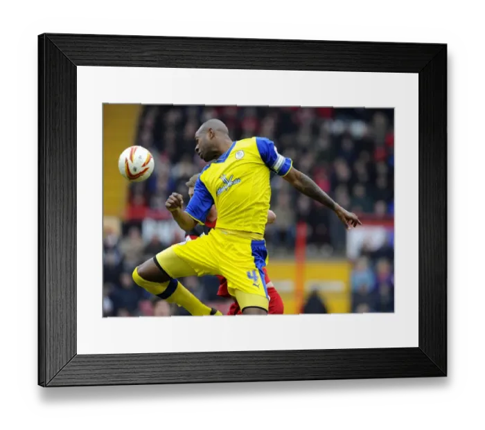 Framed Print : Battling for Supremacy: Davies vs. Gardner in the Npower Championship Clash between Bristol City and Sheffield Wednesday