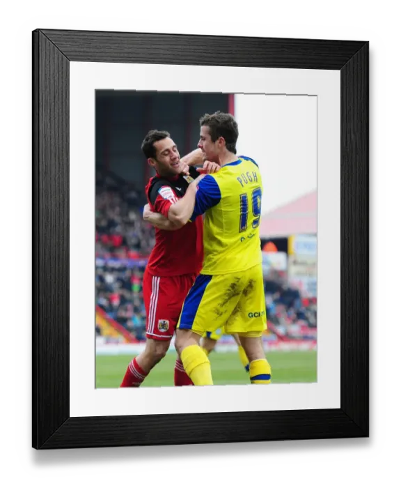Framed Print : Battling Forwards in the Bristol City vs. Sheffield Wednesday Rivalry: Sam Baldock vs. Danny Pugh Framed Print : Battling Forwards in the Bristol City vs. Sheffield Wednesday Rivalry: Sam Baldock vs. Danny Pugh