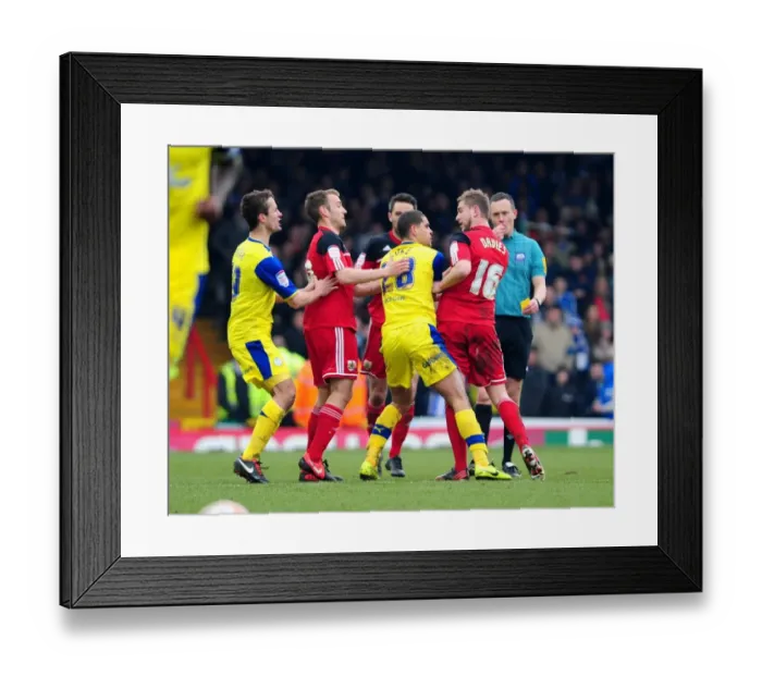 Framed Print : Intense Moment: Steven Davies vs. Giles Coke Clash in Npower Championship Match between Bristol City and Sheffield Wednesday (April 1, 2013) Framed Print : Intense Moment: Steven Davies vs. Giles Coke Clash in Npower Championship Match between Bristol City and Sheffield Wednesday (April 1, 2013)