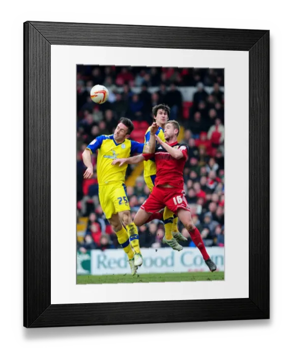 Framed Print : Bristol City vs Sheffield Wednesday: A Football Rivalry - Head-to-Head Battle between Davies and Prutton, April 2013