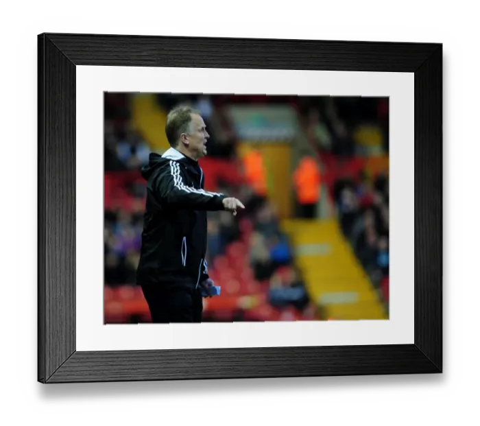 Framed Print : Sean O'Driscoll Shouting Instructions: Bristol City vs Birmingham City, 2013 Framed Print : Sean O'Driscoll Shouting Instructions: Bristol City vs Birmingham City, 2013