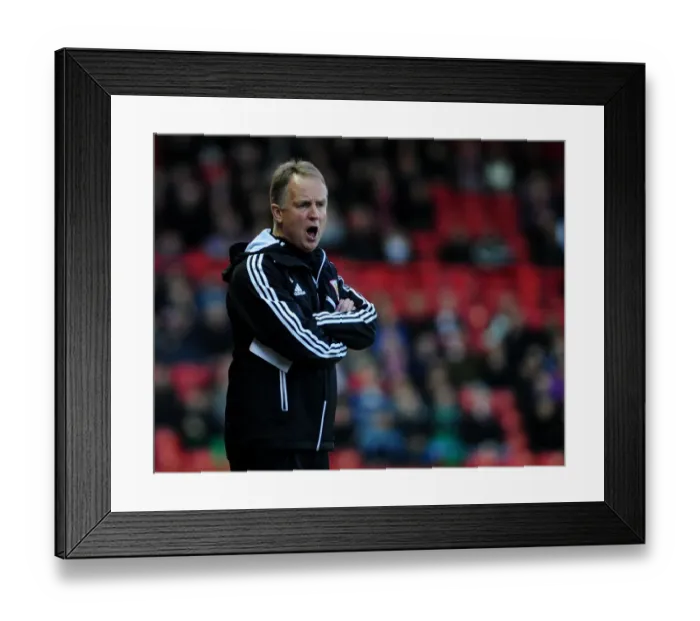 Framed Print : Sean O'Driscoll Shouts Instructions: Bristol City vs Birmingham City, Npower Championship (160413)