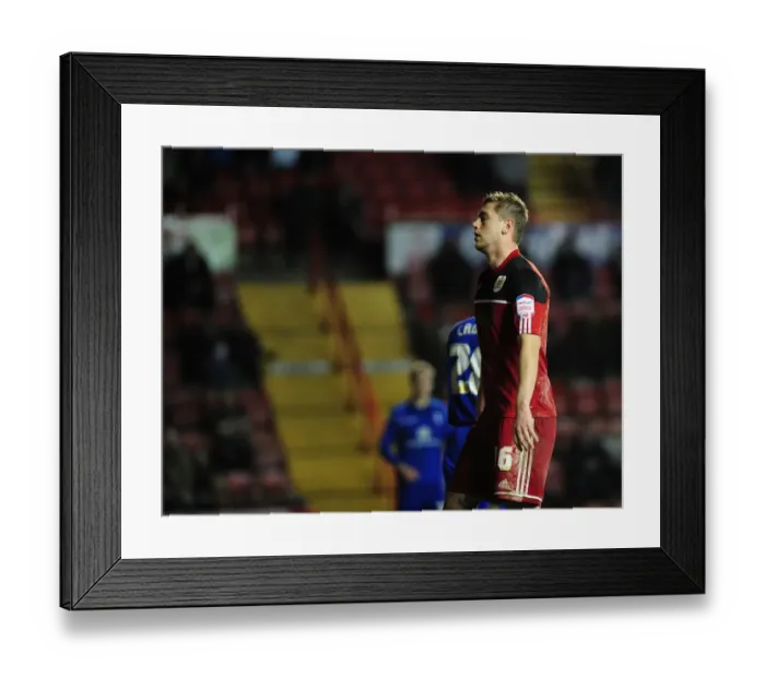Framed Print : Bristol City's Steven Davies in Despair as Team is Relegated (Bristol City V Birmingham City, 16 / 04 / 2013)