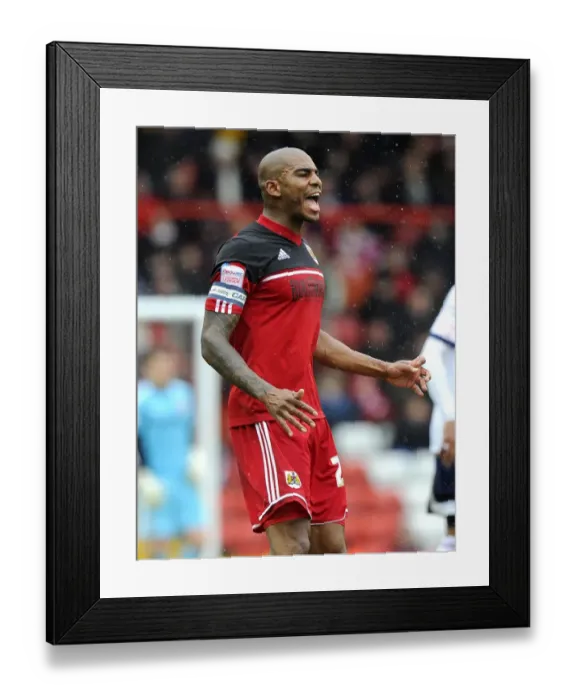 Framed Print : Bristol City: Marvin Elliott Rallies Team During Npower Championship Match Against Bolton Wanderers Framed Print : Bristol City: Marvin Elliott Rallies Team During Npower Championship Match Against Bolton Wanderers