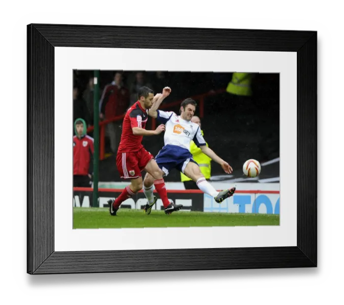Framed Print : Battling for Supremacy: Sam Baldock vs. Sam Ricketts in the Npower Championship Clash between Bristol City and Bolton Wanderers Framed Print : Battling for Supremacy: Sam Baldock vs. Sam Ricketts in the Npower Championship Clash between Bristol City and Bolton Wanderers