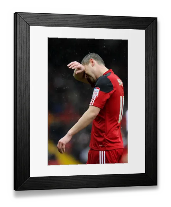 Framed Print : Bristol City's Steven Davies Disappointed After Loss to Bolton Wanderers (Bristol City V Bolton Wanderers, Npower Championship)