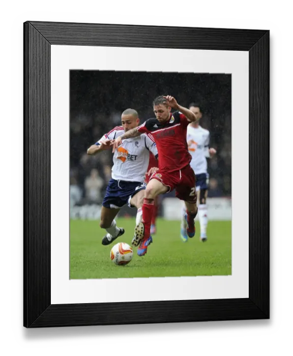 Framed Print : Intense Rivalry: Paul Anderson vs. Darren Pratley - Battle for Possession in Bristol City vs. Bolton Wanderers Framed Print : Intense Rivalry: Paul Anderson vs. Darren Pratley - Battle for Possession in Bristol City vs. Bolton Wanderers