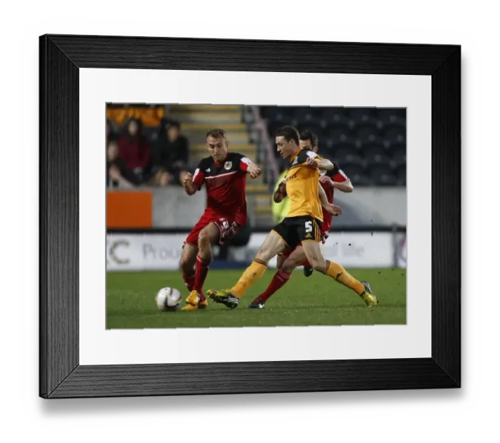 Framed Print : Bristol City's Liam Kelly Tackles Hull City's James Chester in Championship Clash, 2013 Framed Print : Bristol City's Liam Kelly Tackles Hull City's James Chester in Championship Clash, 2013
