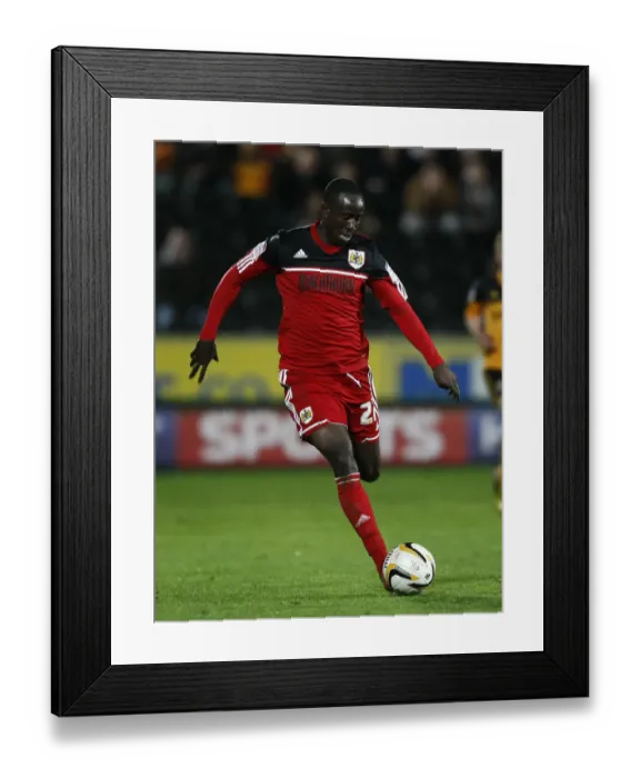 Framed Print : Adomah in Action: Hull City vs. Bristol City Championship Clash (19 / 04 / 2013)
