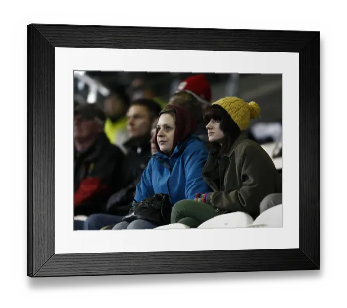Framed Print : Bristol City Fans Brave the Cold at Hull City's KC Stadium, 2013 Framed Print : Bristol City Fans Brave the Cold at Hull City's KC Stadium, 2013
