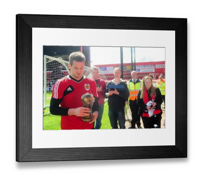 Framed Print : Bristol City's Tom Heaton Receives Disabled Players Award vs. Huddersfield Town (27-04-2013) Framed Print : Bristol City's Tom Heaton Receives Disabled Players Award vs. Huddersfield Town (27-04-2013)