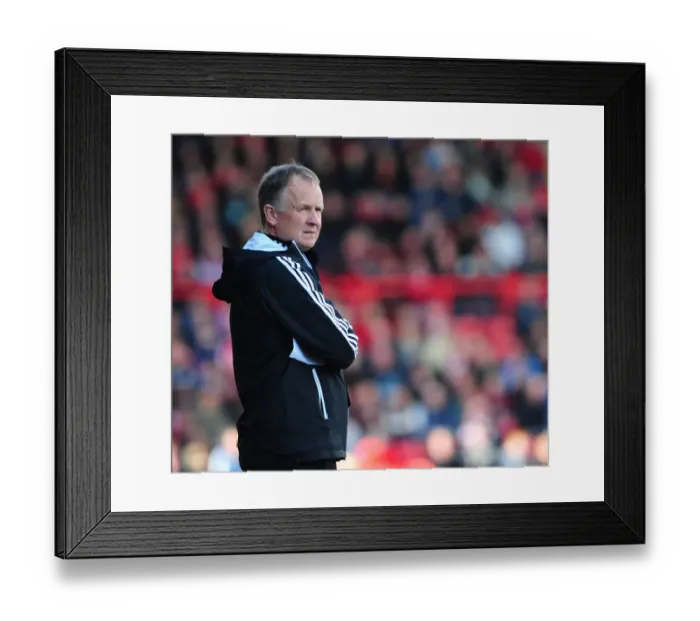 Framed Print : Sean O'Driscoll Leads Bristol City in Npower Championship Clash Against Huddersfield Town at Ashton Gate, 2013